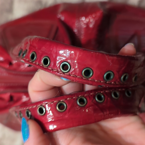 Francesco Biasia Red Patent Leather Satchel - Picture 6 of 9